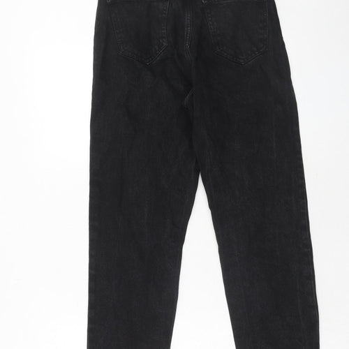 Dont think twice Womens Black Cotton Straight Jeans Size 8 Regular Zip