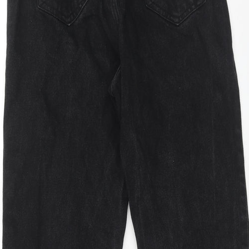 Dont think twice Womens Black Cotton Straight Jeans Size 8 Regular Zip