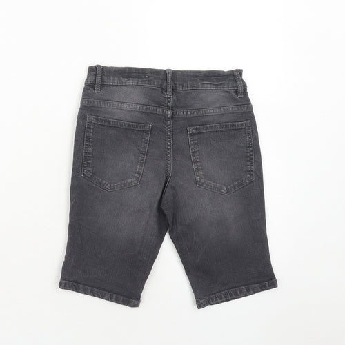 NEXT Boys Grey Cotton Chino Shorts Size 9 Years Regular Zip