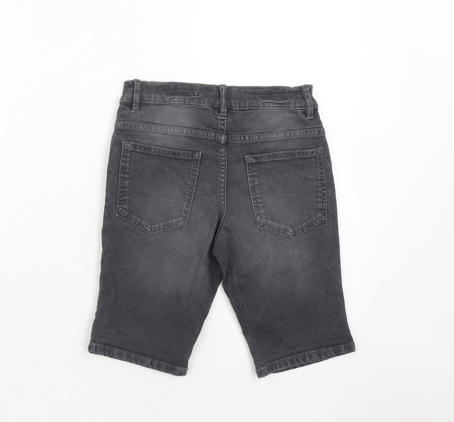 NEXT Boys Grey Cotton Chino Shorts Size 9 Years Regular Zip