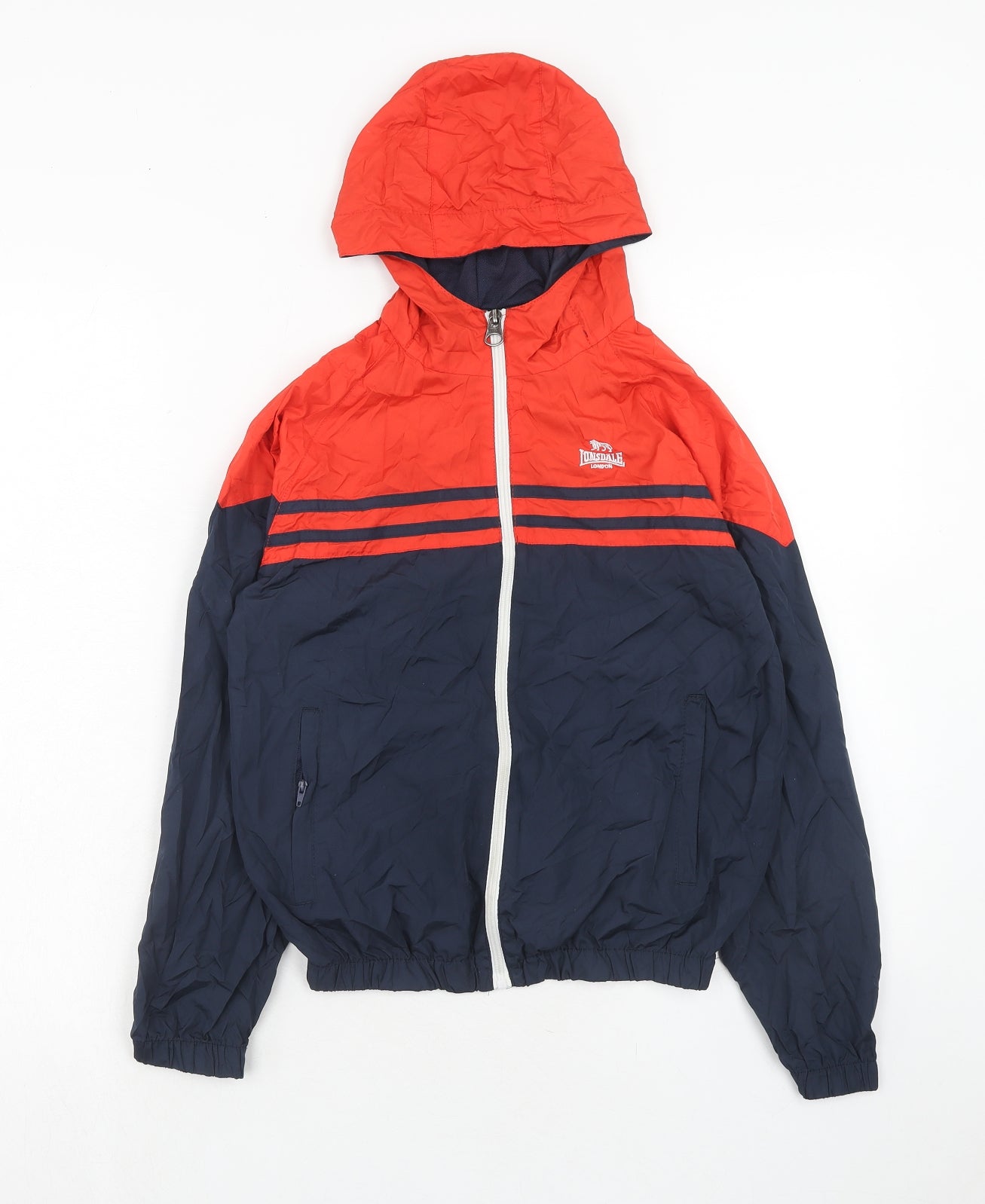 Lonsdale Boys Blue Colourblock Bomber Jacket Jacket Size 9-10 Years Zip