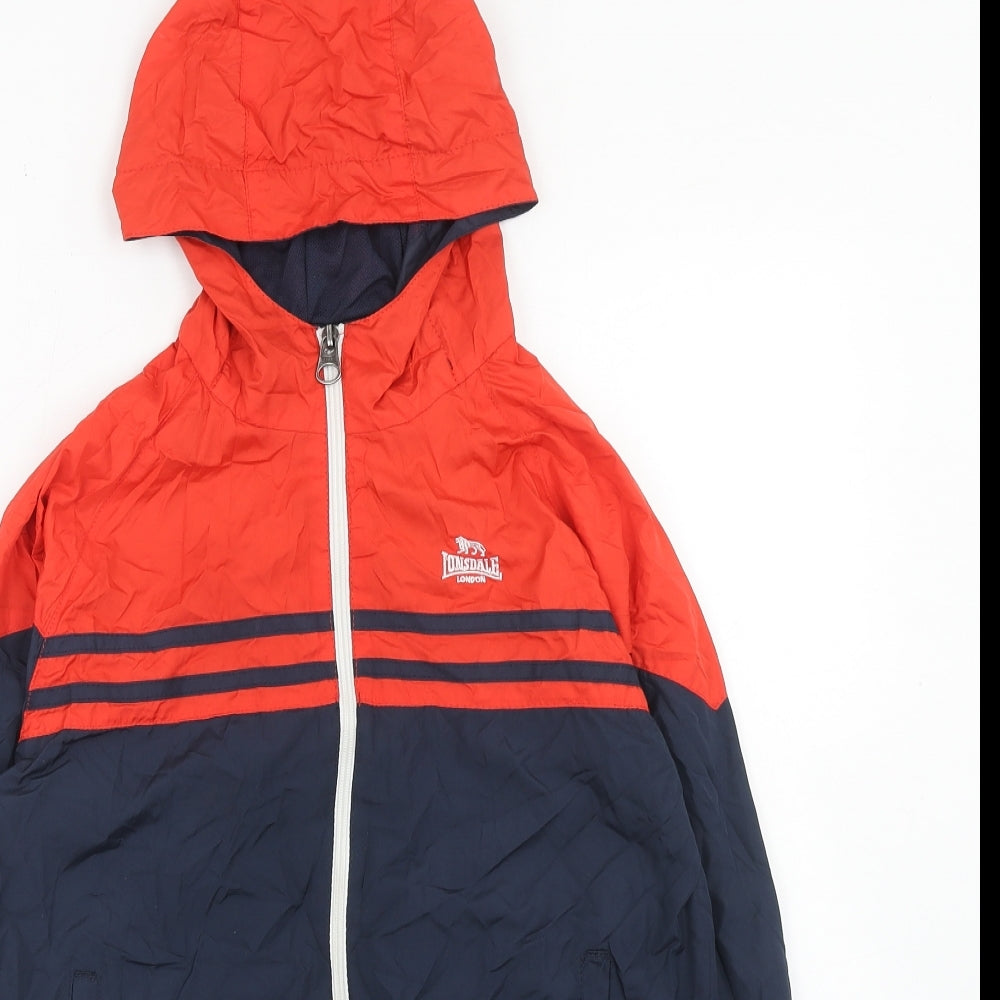 Lonsdale Boys Blue Colourblock Bomber Jacket Jacket Size 9-10 Years Zip