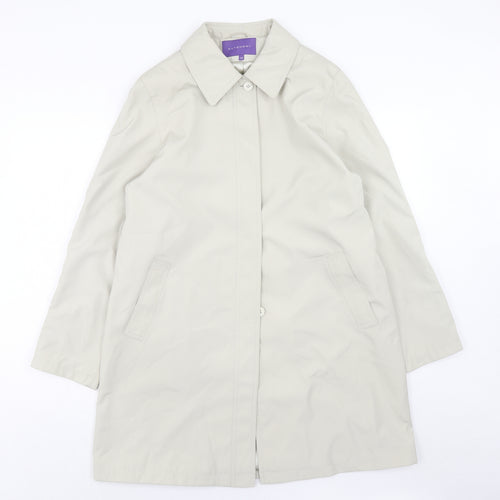 Autonomy Womens Ivory Overcoat Coat Size 14 Button