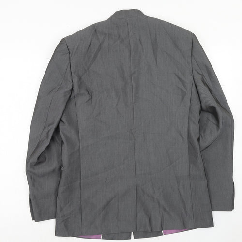Marc Darcy Mens Grey Polyacrylate Fibre Jacket Suit Jacket Size 40 Regular