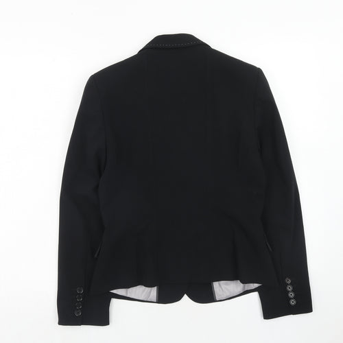 NEXT Womens Black Polyester Jacket Blazer Size 10