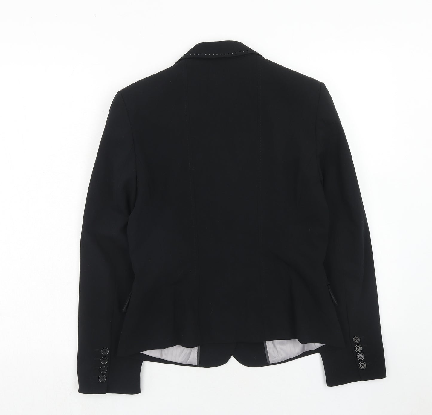 NEXT Womens Black Polyester Jacket Blazer Size 10