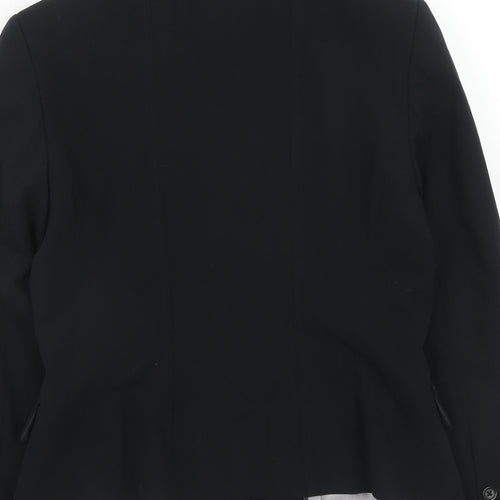 NEXT Womens Black Polyester Jacket Blazer Size 10