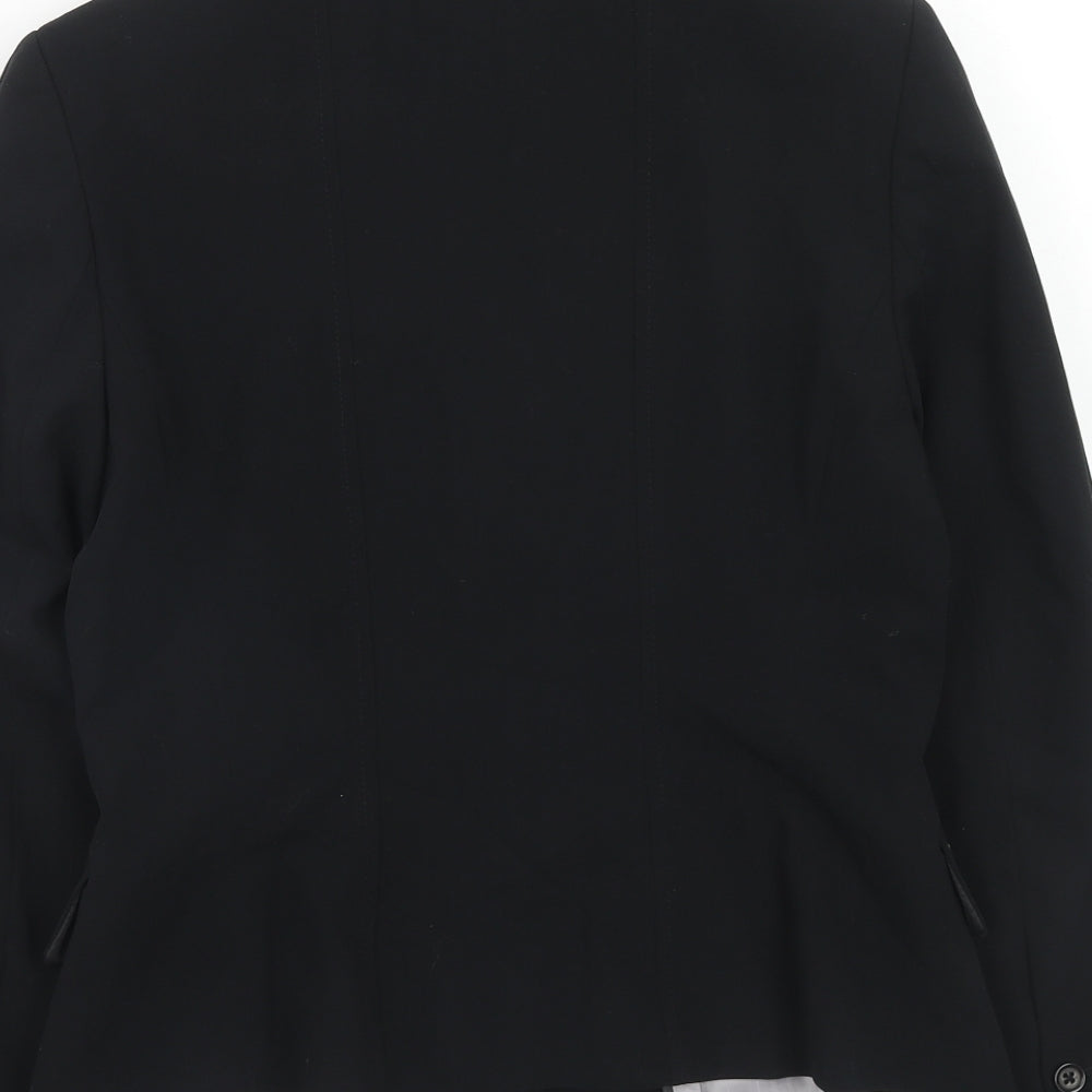 NEXT Womens Black Polyester Jacket Blazer Size 10