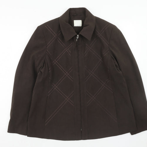 Classics Womens Brown Jacket Size 18 Zip