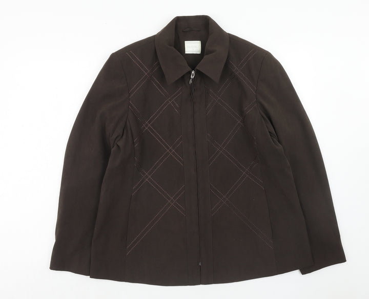 Classics Womens Brown Jacket Size 18 Zip