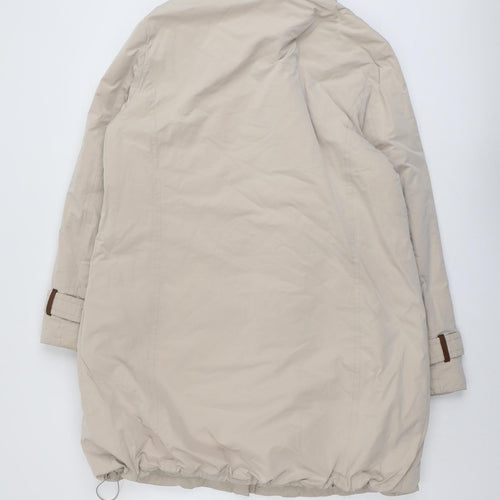 Gerry Weber Womens Beige Overcoat Coat Size 16 Zip