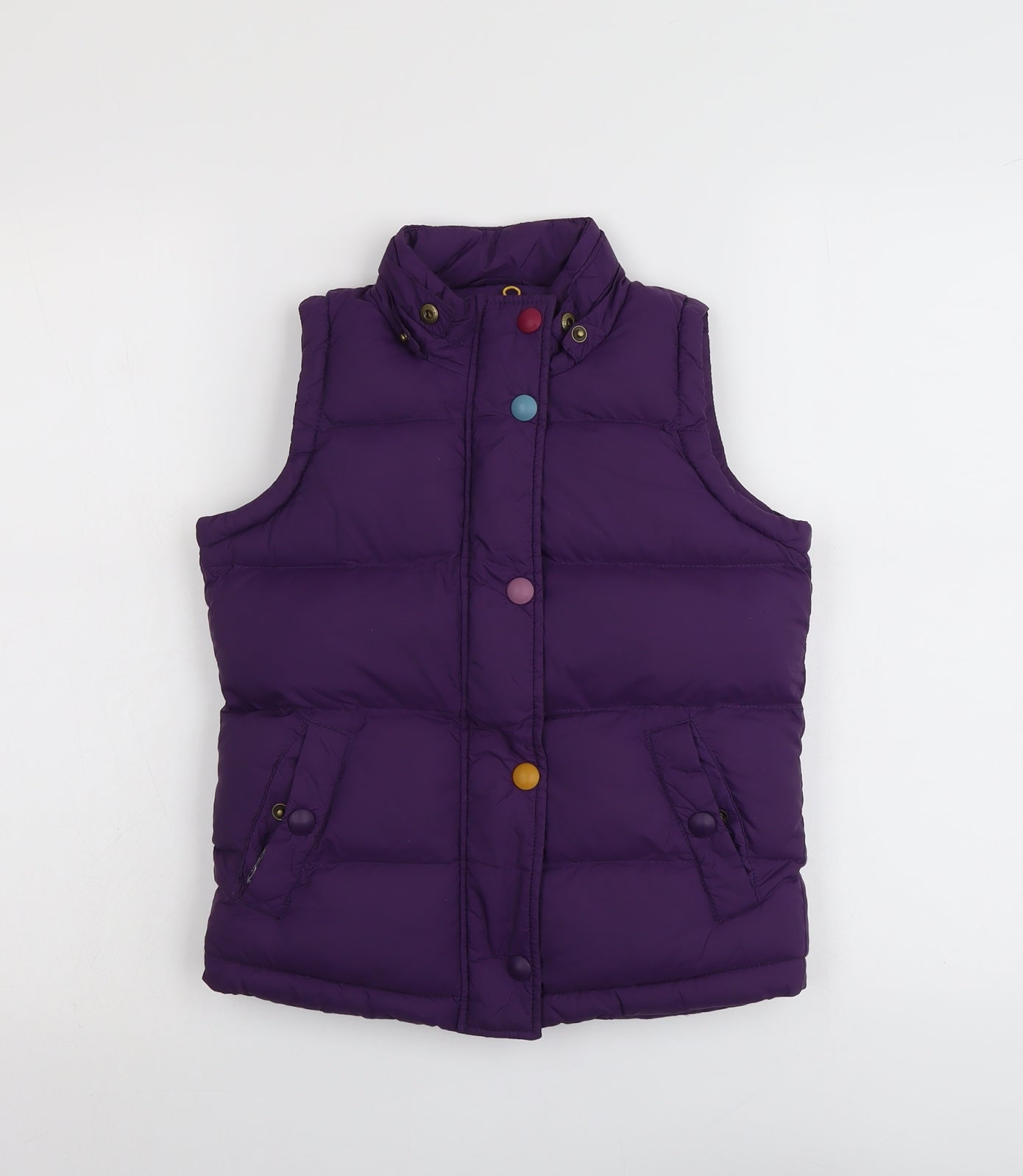 Joules Girls Purple Gilet Jacket Size 8 Years Zip