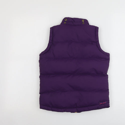 Joules Girls Purple Gilet Jacket Size 8 Years Zip