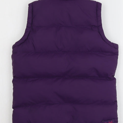 Joules Girls Purple Gilet Jacket Size 8 Years Zip