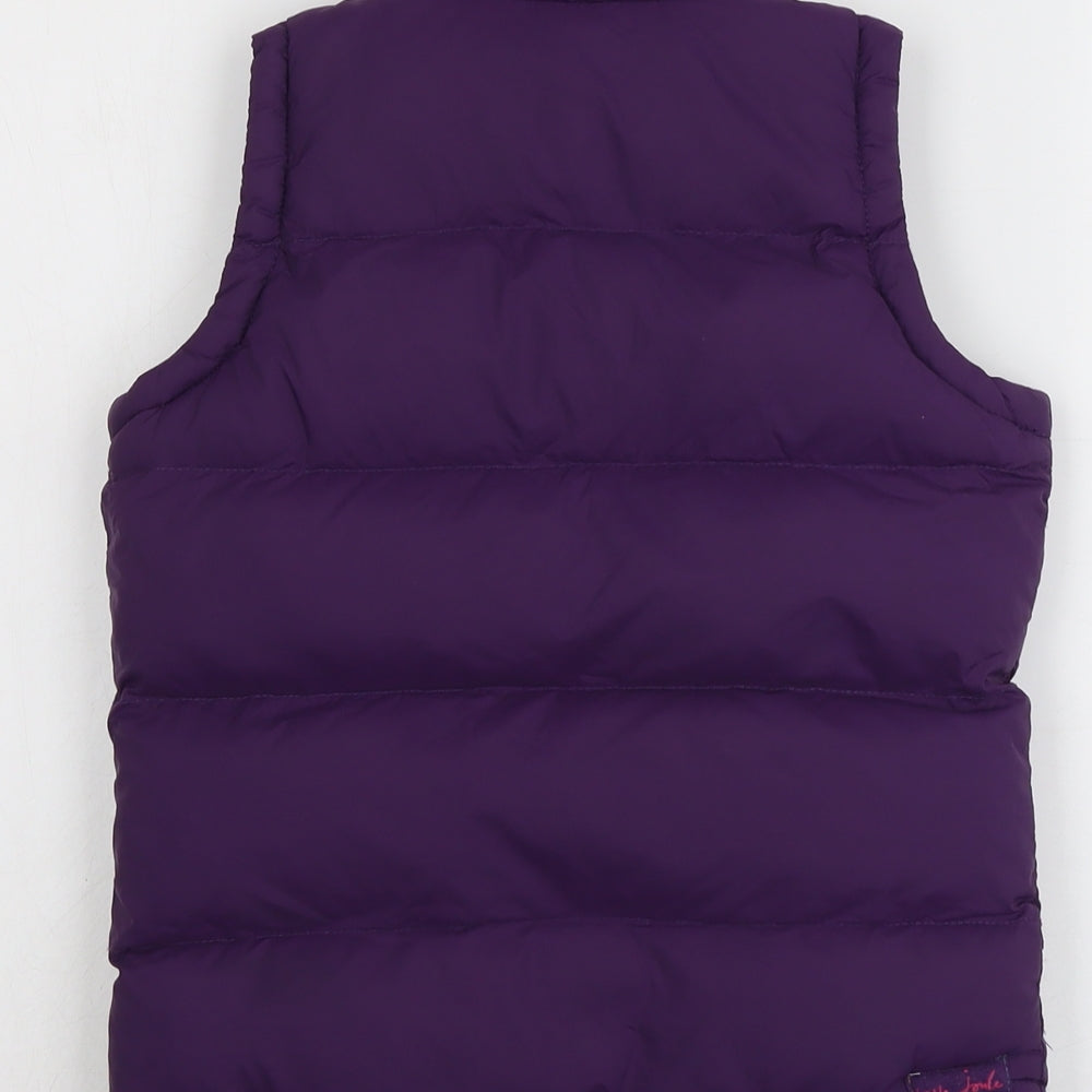 Joules Girls Purple Gilet Jacket Size 8 Years Zip