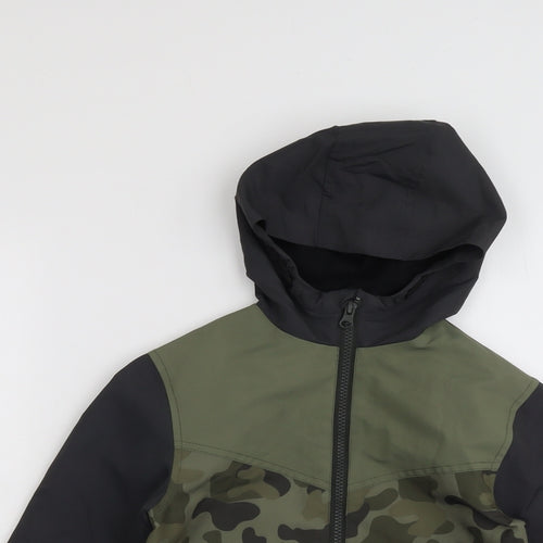 M&Co Boys Green Camouflage Jacket Size 4-5 Years Zip