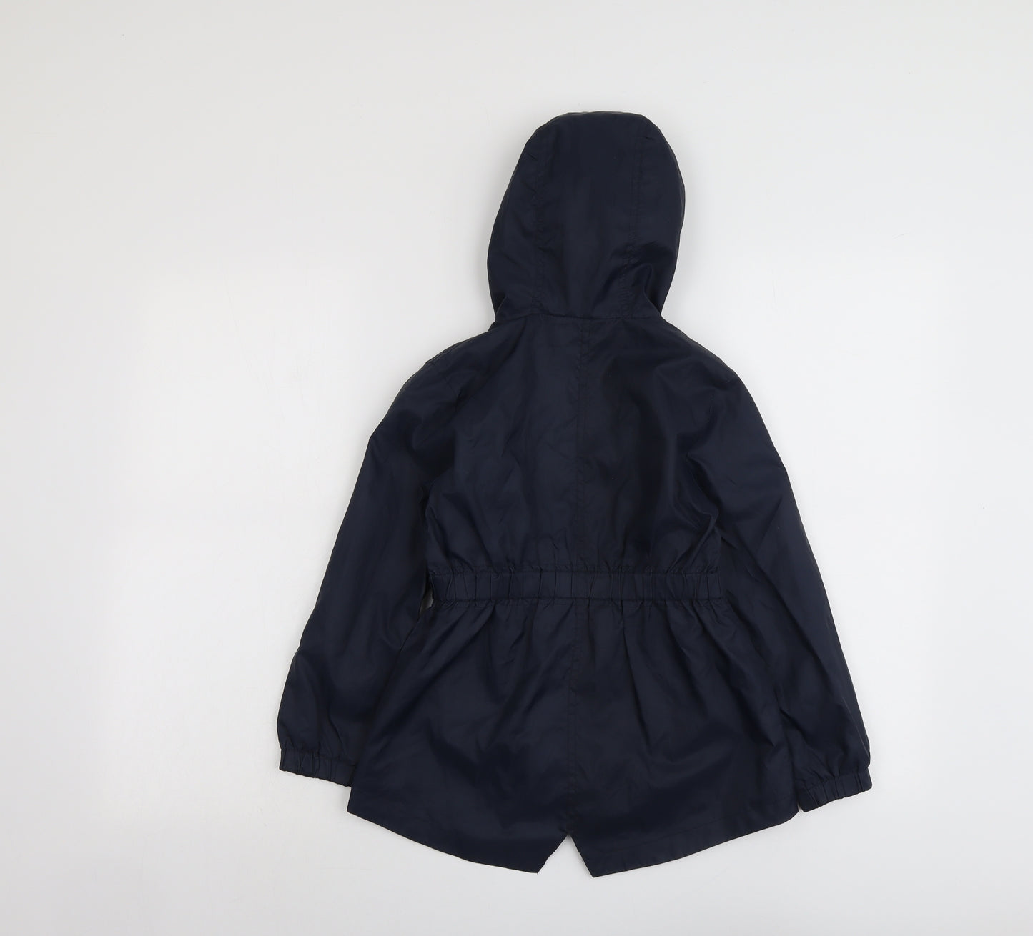 Debenhams Girls Blue Rain Coat Coat Size 7-8 Years Zip