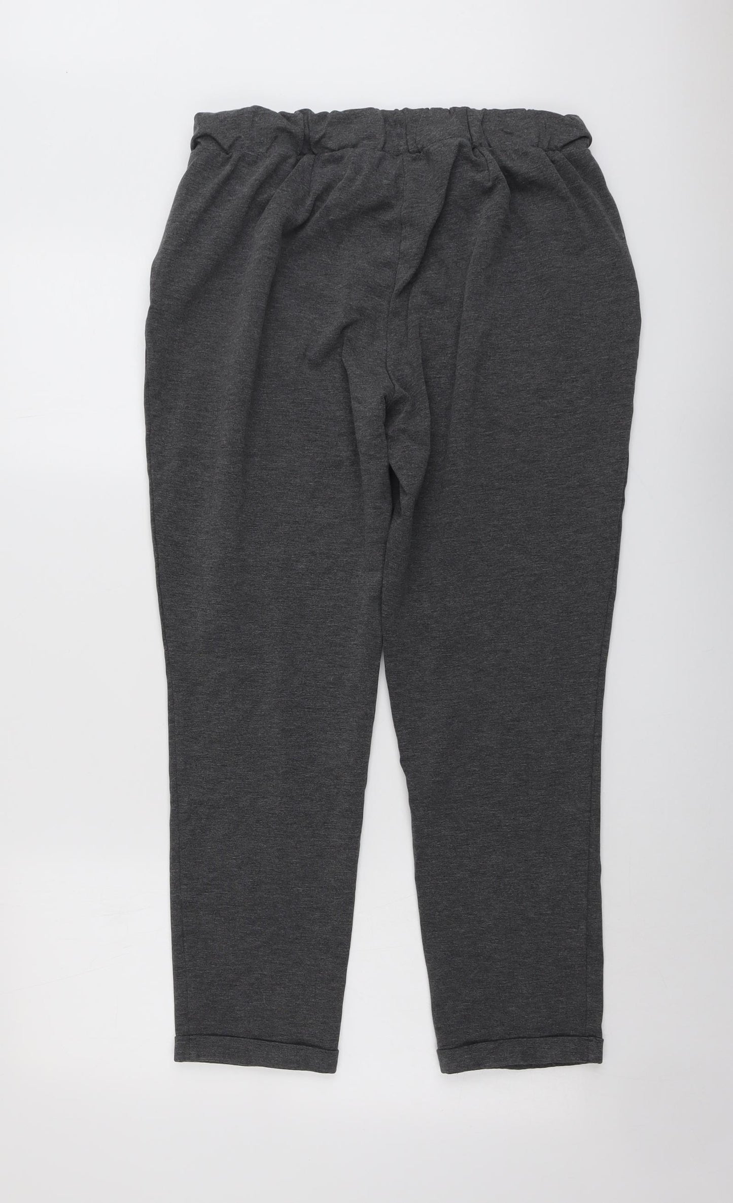 ESMARA Womens Grey Viscose Jogger Trousers Size 16 L26 in Regular Drawstring