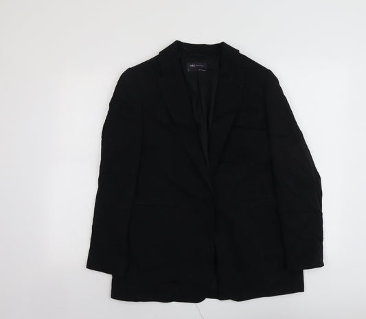 Marks and Spencer Womens Black Viscose Jacket Suit Jacket Size 12