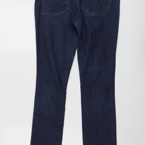 Dorothy Perkins Womens Blue Cotton Skinny Jeans Size 10 L28 in Regular Button