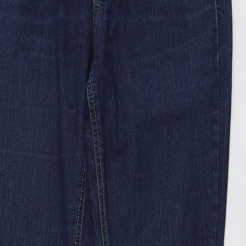 Dorothy Perkins Womens Blue Cotton Skinny Jeans Size 10 L28 in Regular Button