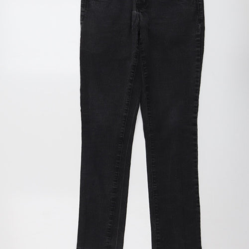 Dorothy Perkins Womens Grey Cotton Skinny Jeans Size 10 L28 in Regular Button