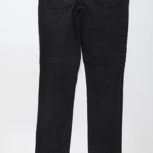 Dorothy Perkins Womens Grey Cotton Skinny Jeans Size 10 L28 in Regular Button