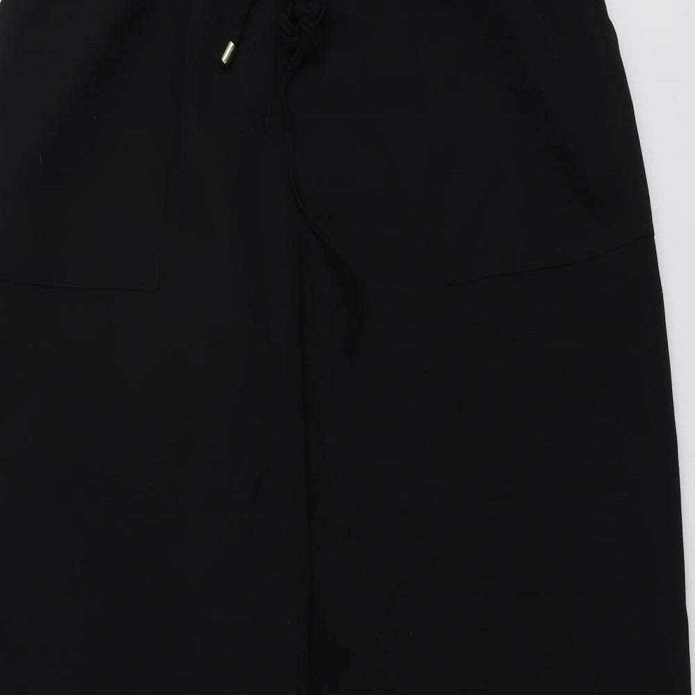 Very Womens Black Polyester Trousers Size 14 L31 in Regular Drawstring