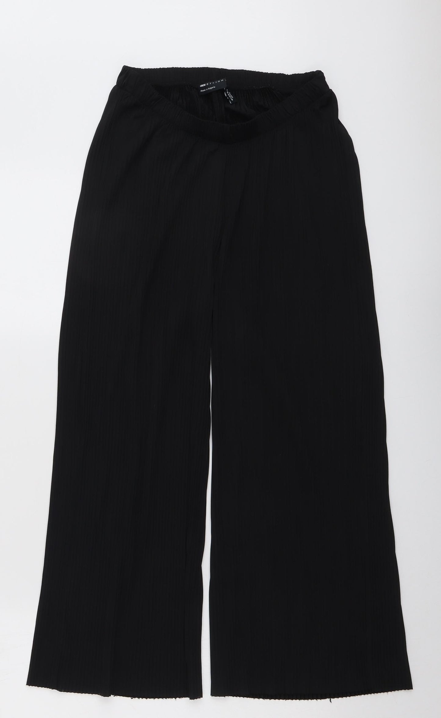 ASOS Womens Black Polyester Trousers Size 8 L23 in Regular