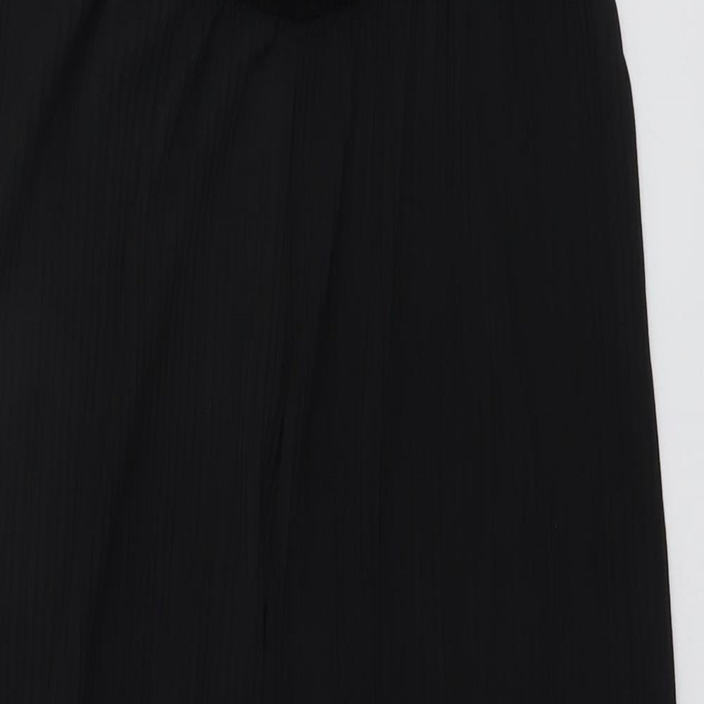 ASOS Womens Black Polyester Trousers Size 8 L23 in Regular