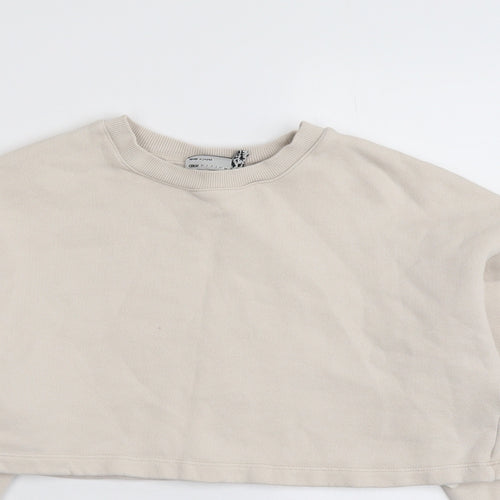 ASOS Womens Beige Cotton Pullover Sweatshirt Size 8 Pullover