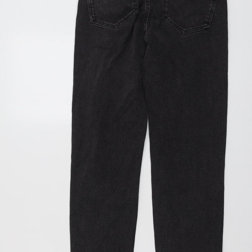 Stradivarius Womens Grey Cotton Straight Jeans Size 8 L27 in Regular Button