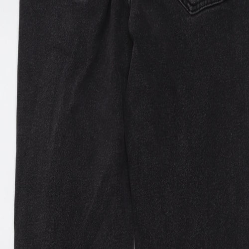 Stradivarius Womens Grey Cotton Straight Jeans Size 8 L27 in Regular Button
