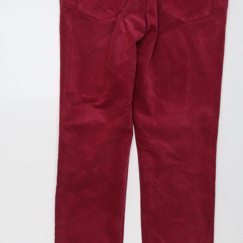 Crew Clothing Womens Pink Cotton Trousers Size 10 L29 in Regular Button