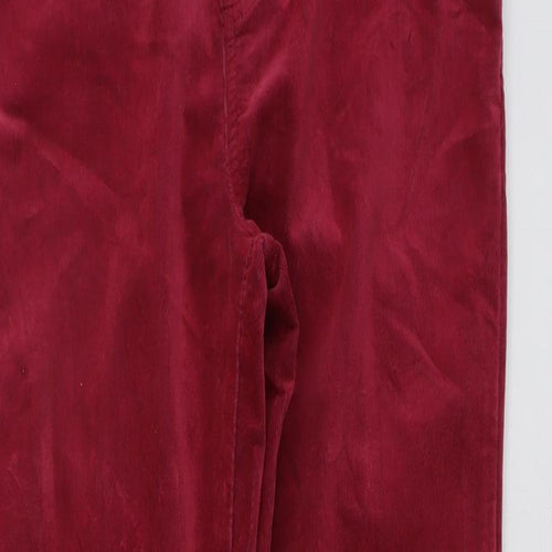 Crew Clothing Womens Pink Cotton Trousers Size 10 L29 in Regular Button