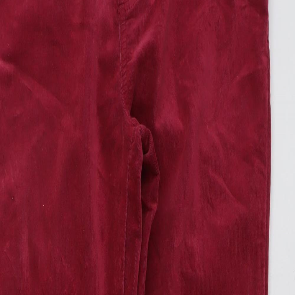Crew Clothing Womens Pink Cotton Trousers Size 10 L29 in Regular Button