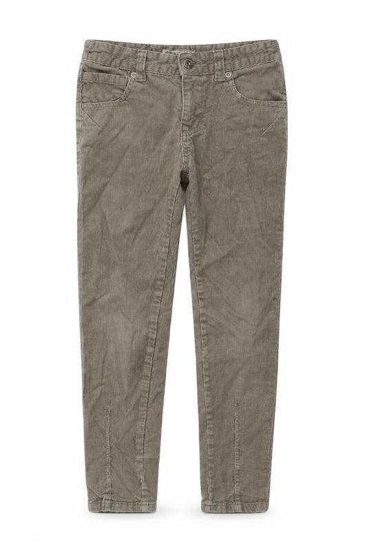Indigo Girls Beige Cotton Carrot Trousers Size 8 Years Regular Button