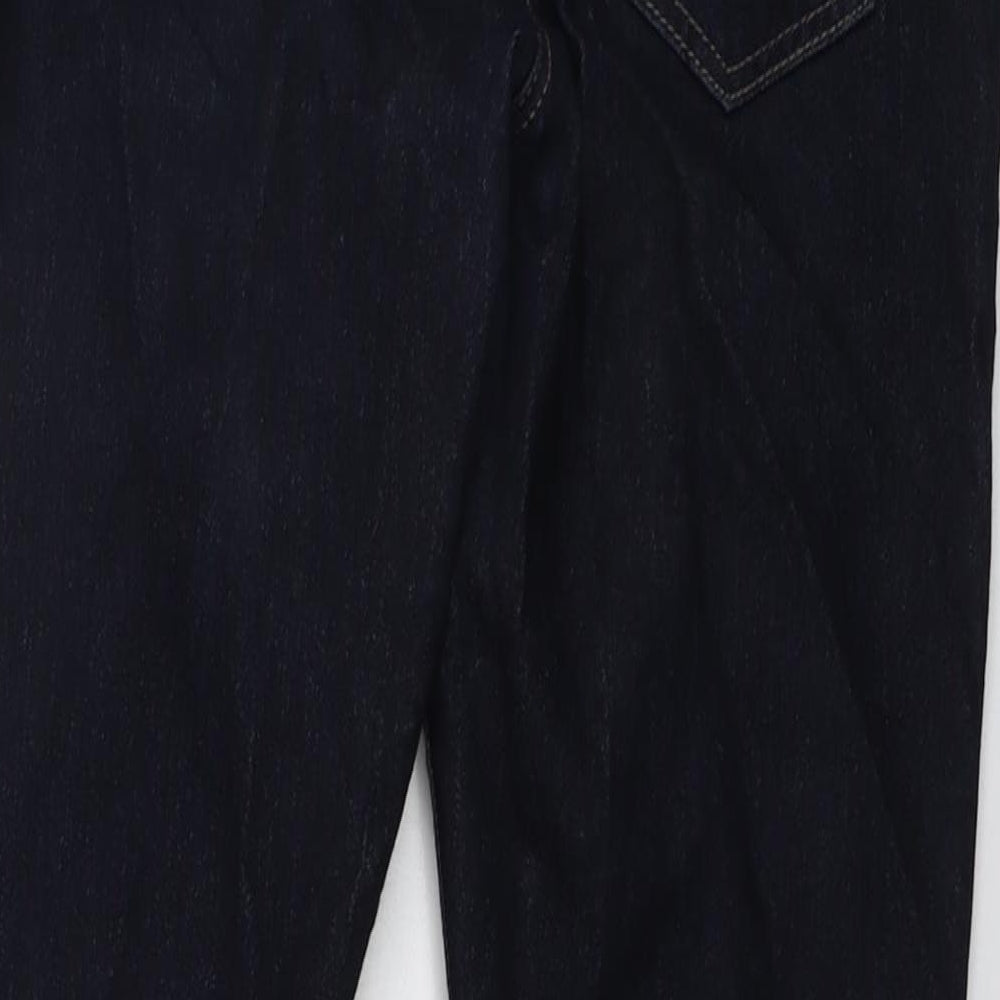 Wallis Womens Blue Cotton Skinny Jeans Size 8 L27 in Regular Button
