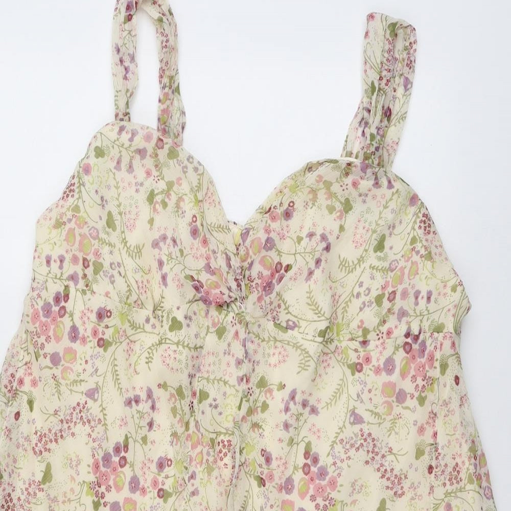 Agenda Womens Multicoloured Floral Polyester Basic Tank Size 22 Sweetheart