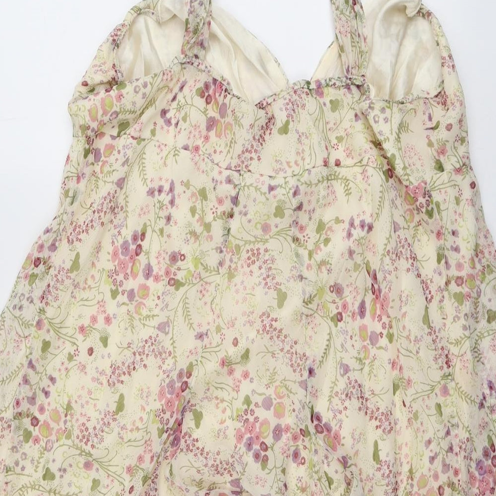 Agenda Womens Multicoloured Floral Polyester Basic Tank Size 22 Sweetheart