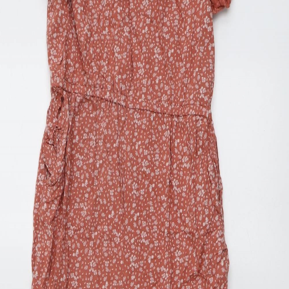 NEXT Girls Pink Floral Viscose Jumpsuit One-Piece Size 11 Years Pullover