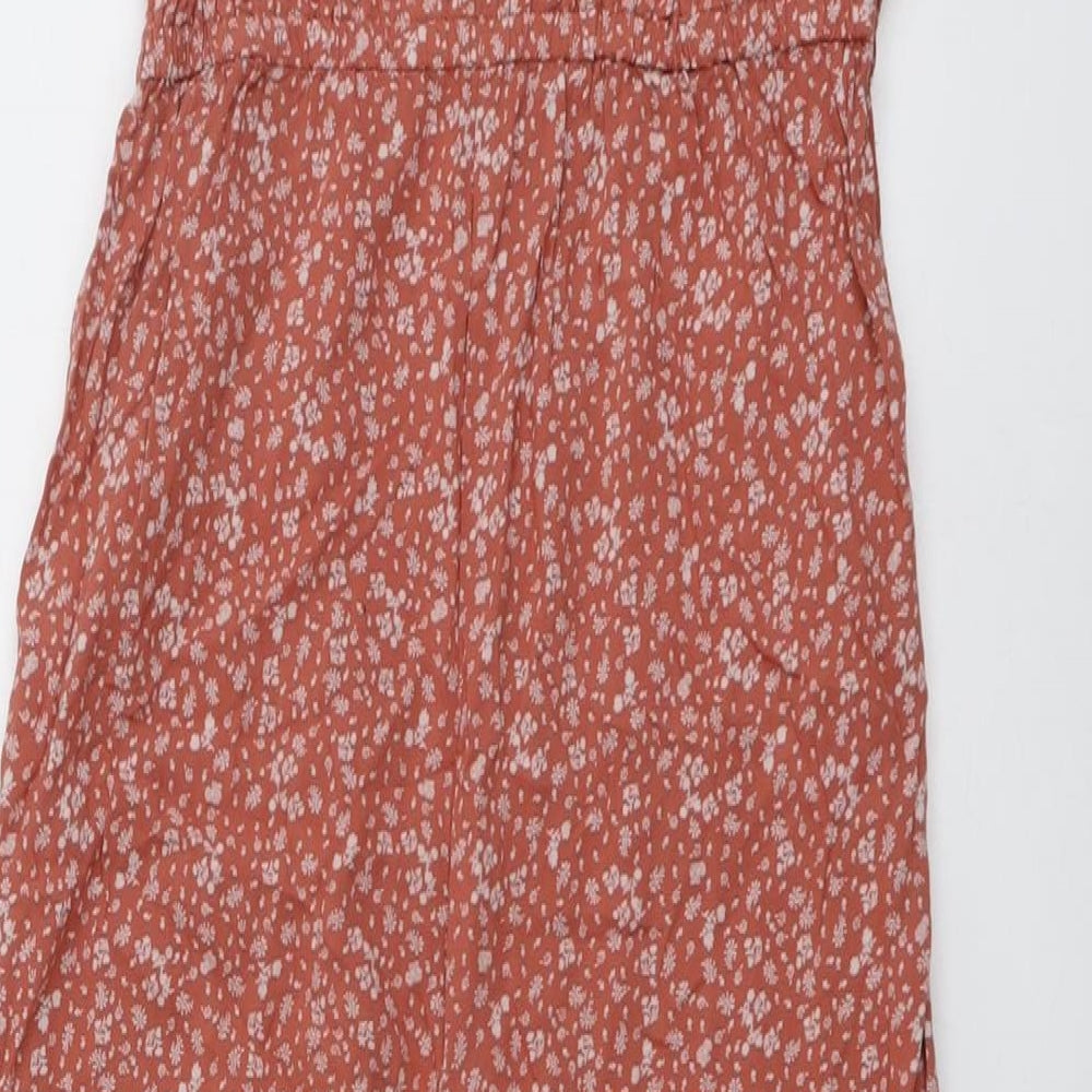 NEXT Girls Pink Floral Viscose Jumpsuit One-Piece Size 11 Years Pullover