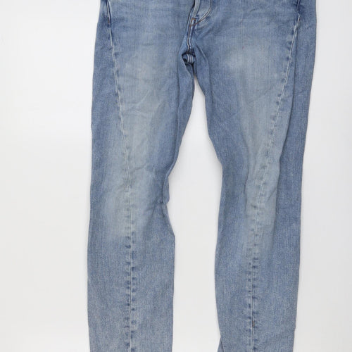Levi's Mens Blue Cotton Straight Jeans Size 30 in L30 in Regular Button