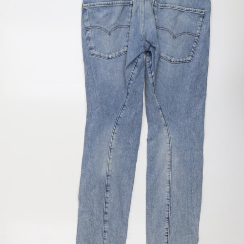 Levi's Mens Blue Cotton Straight Jeans Size 30 in L30 in Regular Button