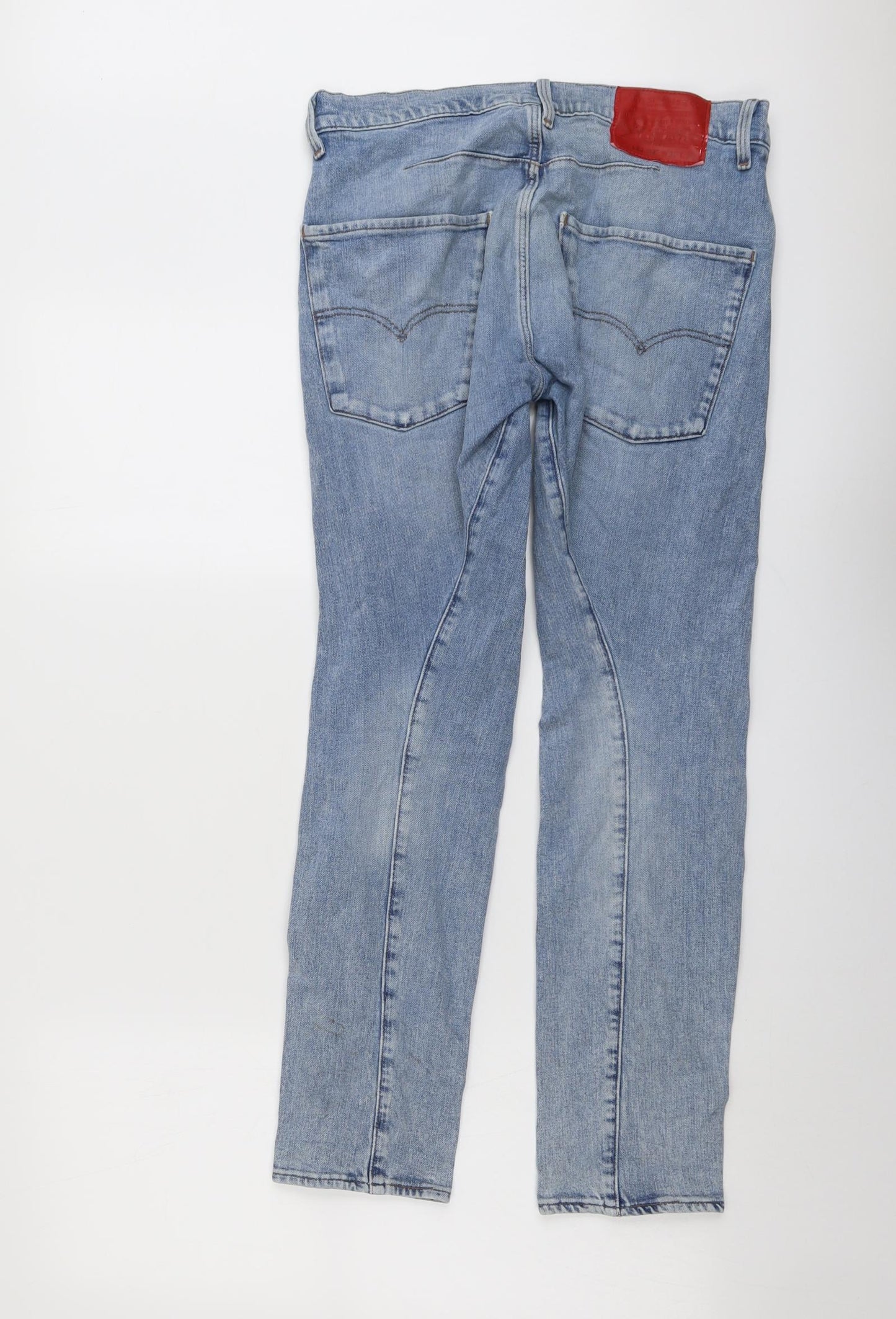 Levi's Mens Blue Cotton Straight Jeans Size 30 in L30 in Regular Button