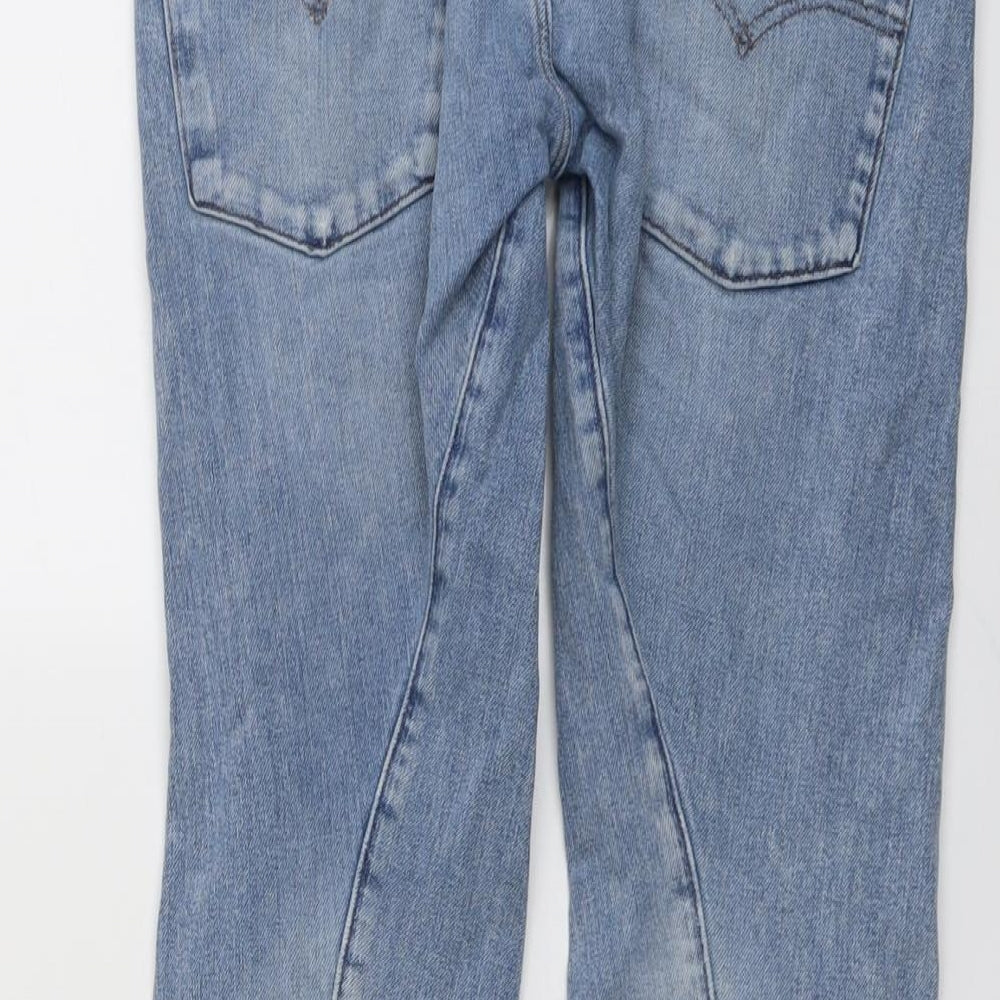 Levi's Mens Blue Cotton Straight Jeans Size 30 in L30 in Regular Button