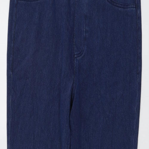 Marks and Spencer Womens Blue Cotton Skinny Jeans Size 12 L25 in Regular
