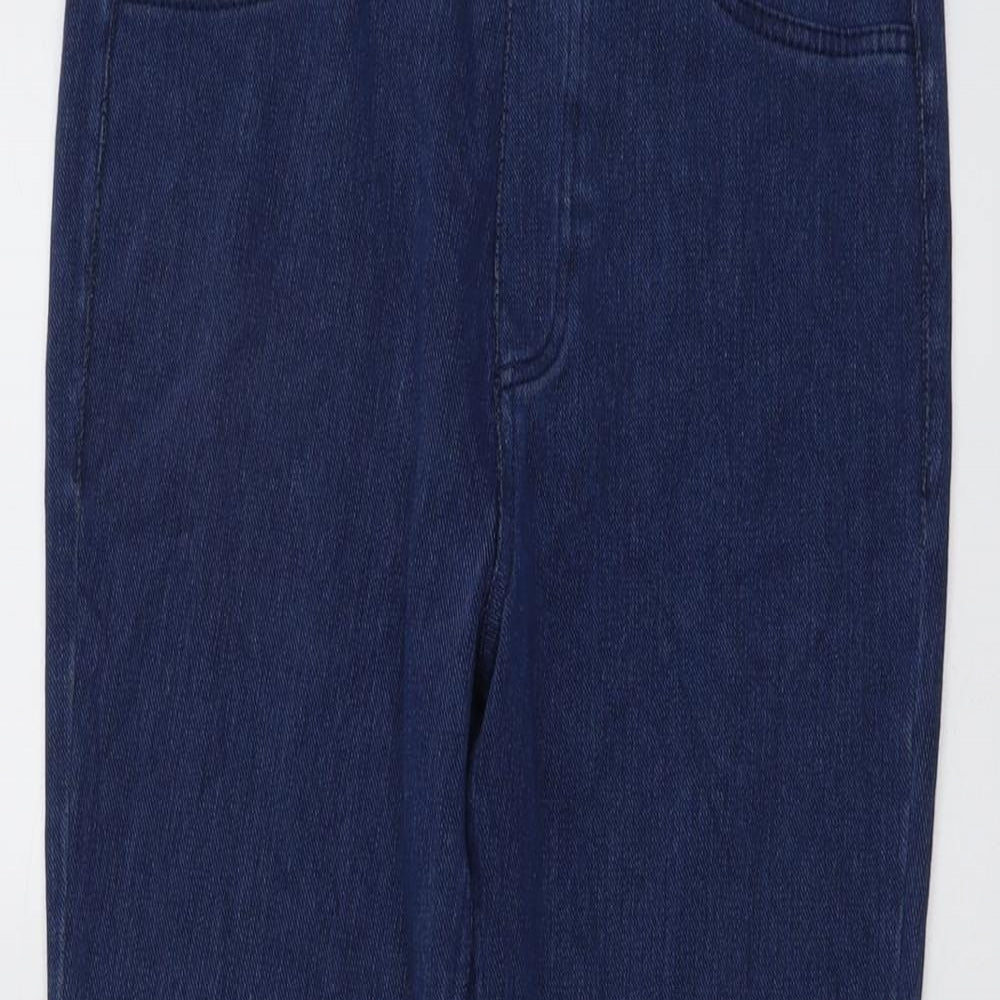 Marks and Spencer Womens Blue Cotton Skinny Jeans Size 12 L25 in Regular