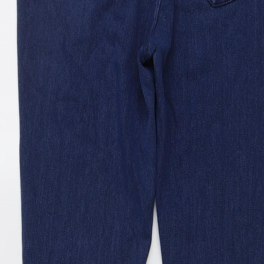Marks and Spencer Womens Blue Cotton Skinny Jeans Size 12 L25 in Regular