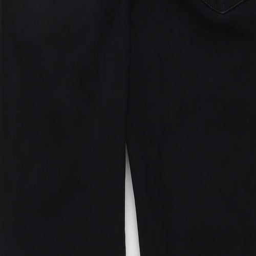 Topshop Womens Black Cotton Skinny Jeans Size 30 in L26 in Regular Button